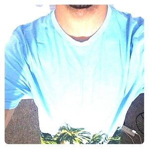 Palm tree tropical medium mens shirt